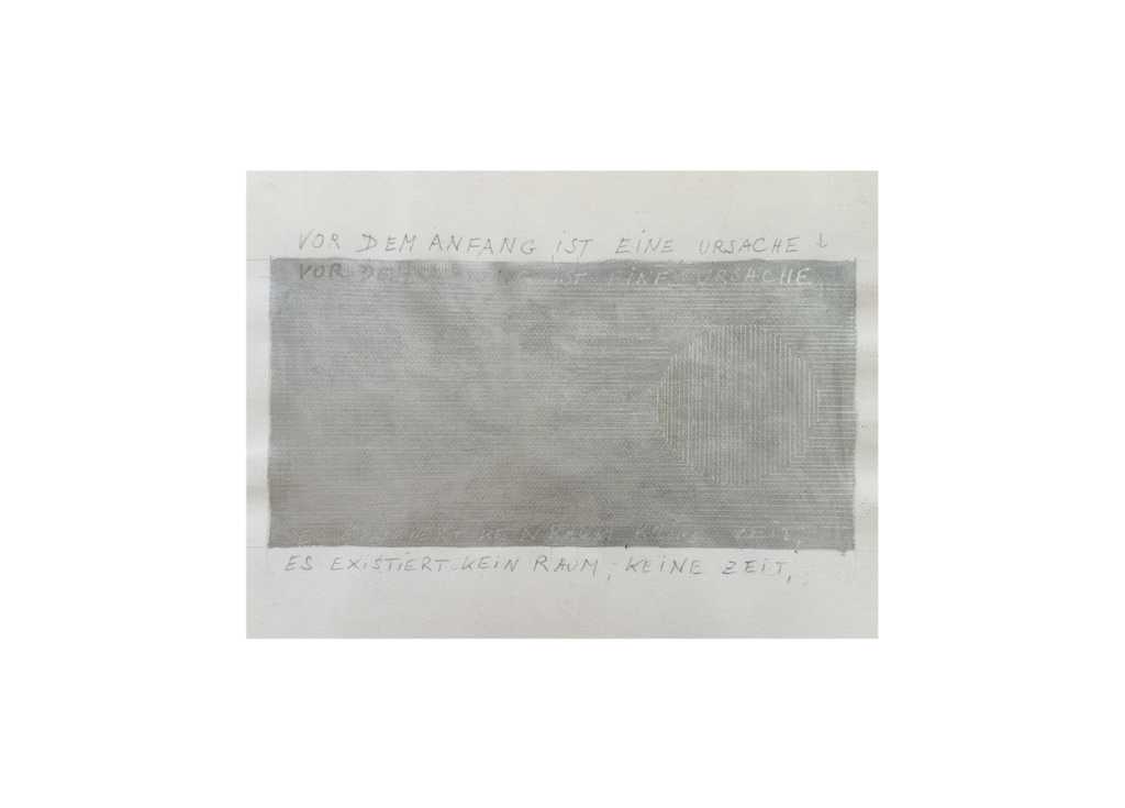 # 3 Skizze: Vor dem Anfang ist eine Ursache. Es existiert kein Raum, keine Zeit.